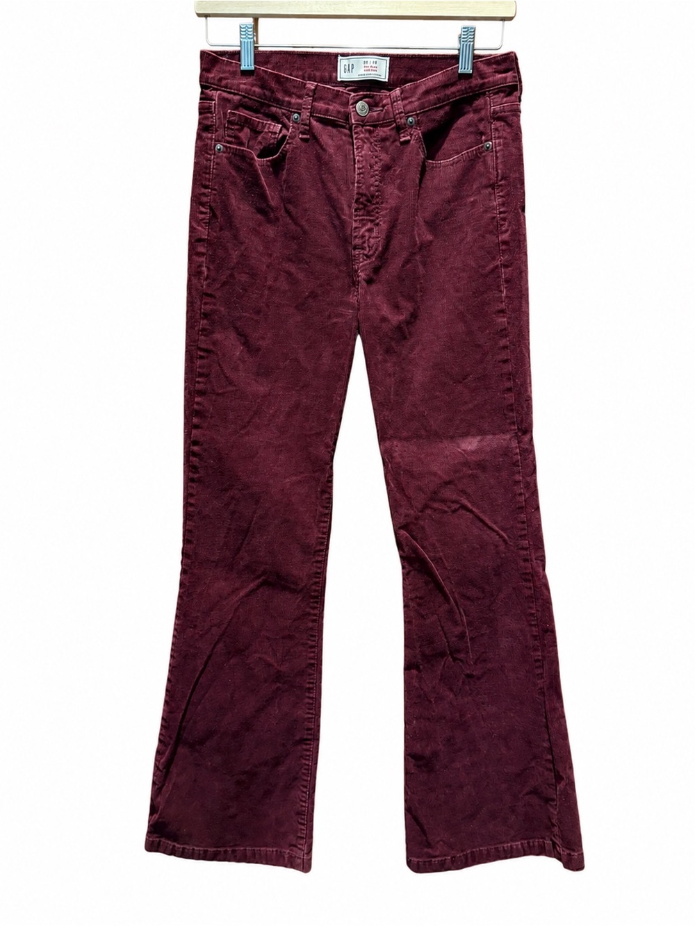 GAP ’70s Flare Bootcut High Rise Burgundy Corduroy Pants 29 8R